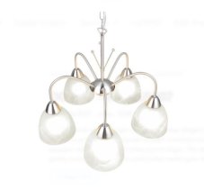 TRIO Reality R31055007 DOBBY závěsné svítidlo D550mm 5xE27 nikl matný, alabastrová