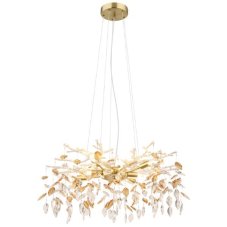 GLOBO 64132-8 DANNA závěsné svítidlo/luster D610mm 8xG9 zlatá, jantarová, průhledná