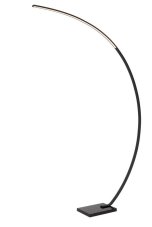 LUCIDE 44700/11/30 CURVE stojacia lampa V1920mm LED 15W/540lm 2700K čierny mramor, čierna