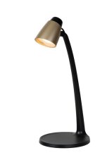LUCIDE 18660/05/02 LUDO stolní svítidlo LED 4,5W/350lm 3000K černá, mosazná