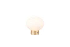 TRIO Reality R57771101 EARL dotyková stolná lampička SMD LED 1,5W/100lm 3000K mosadzná matná, biela matná, nabíjateľná batéria, USB-C port