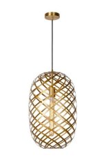 LUCIDE 21417/32/02 WOLFRAM závesné svietidlo E27 Ø 32cm zlatá