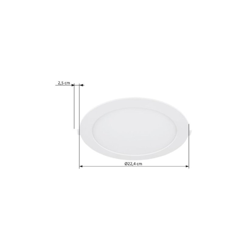 GLOBO 12383-18W TIBEY zápustné svítidlo D224mm LED 18W/1500lm 4000K bílá
