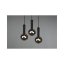 TRIO 310390332 CLAYTON závesné svietidlo 3xE27 D450mm čierna matná, dymová