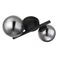 GLOBO 56133-2W RIHA nástěnné svítidlo 2xG9 matná černá, kouřová