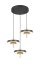 TRIO 340230380 KEATON závesné svietidlo D450mm SMD LED 3x10W/1200lm 2300+3000+4000K čierna, zlatá, switchdimmer