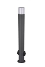 424067142 TRIO HOOSIC zahradní sloupek 1xE27 28W s 2 zásuvkami