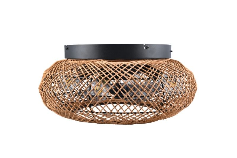 TRIO Reality R67302126 LILLESAND stropné svietidlo s ventilátorom 4xE27 D500mm čierna, béžové
