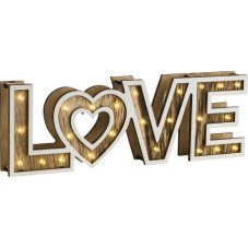 GLOBO 29976 LOVE dekorativní stolové svítidlo LED dřevo