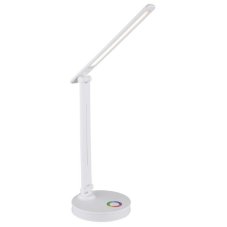 GLOBO 58445W GERALDO stolní svítidlo LED V500mm 5W/538lm 2700+6500+4000K bílá, adaptér, USB kabel, RGB podsvícení