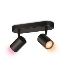 Philips WiZ Colors 8719514551954 IMAGEO bodové svietidlo 2xGU10 10W/700lm 2200-6500K+RGB čierna stmievateľné