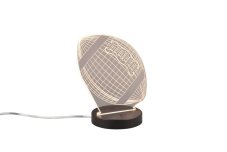 TRIO Reality R52821132 FOOTBALL dekorační stolní lampička SMD LED V210mm 3,2W/250lm 3000K černá matná