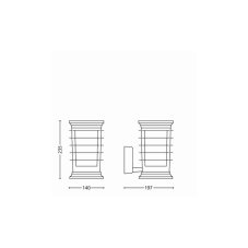Philips 15280/54/PN Patio venkovní nástenné svítidlo 1xE27 IP44 černá, šedá patina