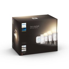 Philips HUE LED White Starter Kit žárovka (3-set) E27 3x9,5W 1100lm 2700K stmívatelná BlueTooth + HUE Bridge + HUE Switch