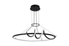 RABALUX 72022 Menazi závěsné svítidlo D635mm LED 46W/4160lm 3000-6500K černá, bílá, stmívatelné, dálkový ovladač