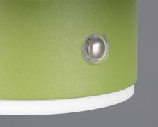 TRIO Reality R24431115 DAVEY dotykové nástěnné svítidlo SMD LED 1,5W/140lm 3000K zelená, nabíjecí baterie, USB kabel