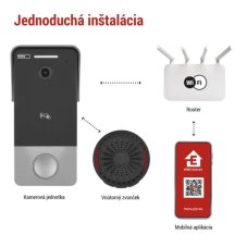 EMOS 3010040330 GoSmart videozvonček IP44 sivá