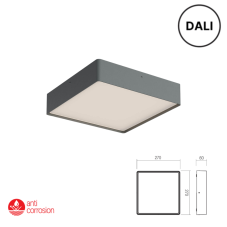 LED venkovní stropní svítidlo 2803 lm 2700K+3000K IP65 tmavě šedá REDO NOX 91054-DALI
