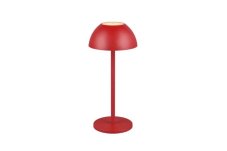 TRIO Reality R54106110 RICARDO venkovní dotyková stolní lampa SMD LED V300mm 1,7W/240lm 3000K IP54 červená, nabíjecí baterie, USB-C port
