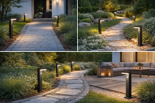 RABALUX 77079 Lasset solárne stojanové svietidlo/stĺpik so senzorom LED V500mm 4,4W/200lm 4000K IP54 čierna, biela