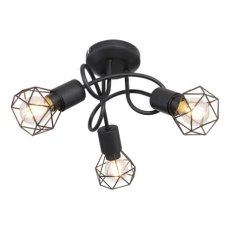 GLOBO 54802S-3D XARA I stropné svietidlo D360mm 3xE14 čierna