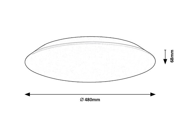 RABALUX 71125 Rorik stropní svítidlo LED D480mm 45W/3930lm 4000K bílá