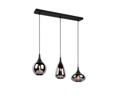 TRIO 317000332 LUMINA závěsné svítidlo 3xE14 černá matná, chrom