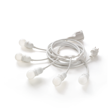 Exteriérové závěsné svítidlo Ideal lux 218724 FIESTA SP5 BIANCO 5xE27 15W bílá IP44