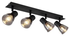 GLOBO 54307-4 CLAUDE stropní bodové svítidlo/spot 4xE14 černá matná, kouřová