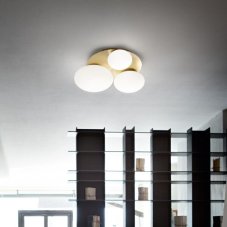 Ideal Lux 293660 NINFEA stropné svietidlo 3xGX53 saténová mosadz