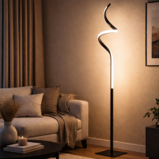 TRIO R42051132 COURSE stojací lampa dotyková LED 11W/1150lm 3000K, matná černá, stmívatelná