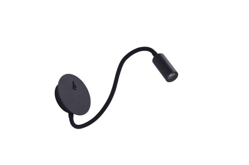 AZzardo AZ2943 Technoline Noga BLACK nástěnné LED svítidlo 3W / 250lm IP20 černá