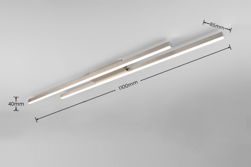 TRIO Reality R67882107 ODIO stropné svietidlo SMD LED 22W/2500lm 3000K nikel matný