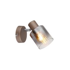 Nástěnné bodové svítidlo / spot 1x E14 kávová, dymová IP20 GLOBO lighting WALTON 54318-1