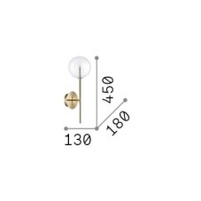 Ideal lux 345321 EQUINOXE nástenné svietidlo 1xG4 medená