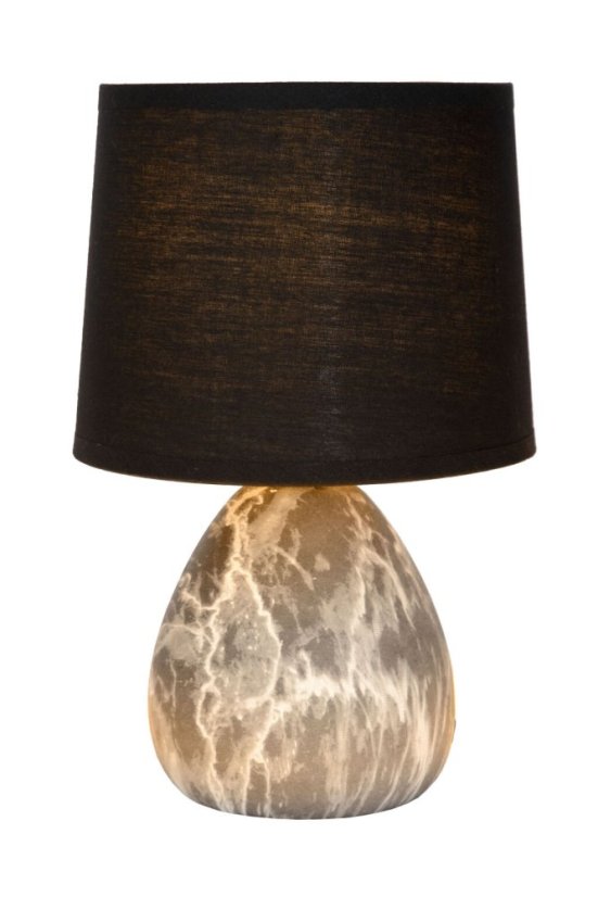 LUCIDE 47508/81/30 MARMO Lampička E14 1x40W čierna, biela