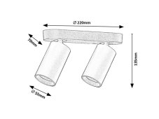 RABALUX 73086 Yorli stropní bodové svítidlo/spot 2xGU10 bílá