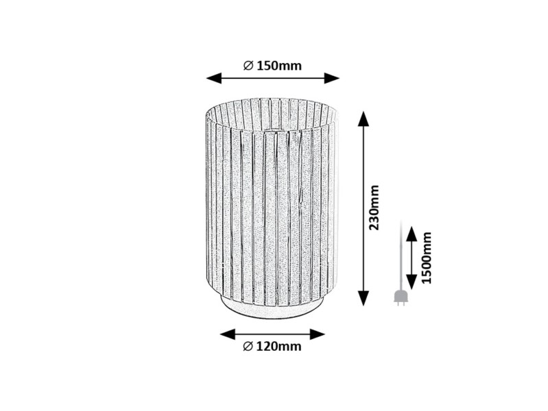 RABALUX 74212 Revan stolná lampička D150mm 1xE27 čierna, šedá