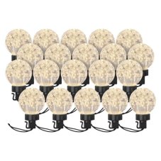 EMOS DCPW07 vánoční řetěz párty žárovky 20 LED 7,6m 6W teplá bílá, IP44, barva drátu - černá, adaptér