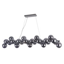 Italux PND-5252-A-25-CH+SMK závesné svietidlo Cabella 25x28W G9 chróm, dymová