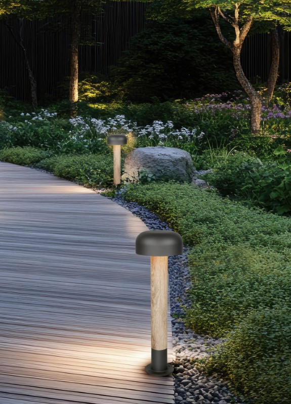 TRIO 562560178 FRASER vonkajšie stojanové svietidlo/stĺpik V540mm 1xE27 IP54 šedá, betónový vzhľad