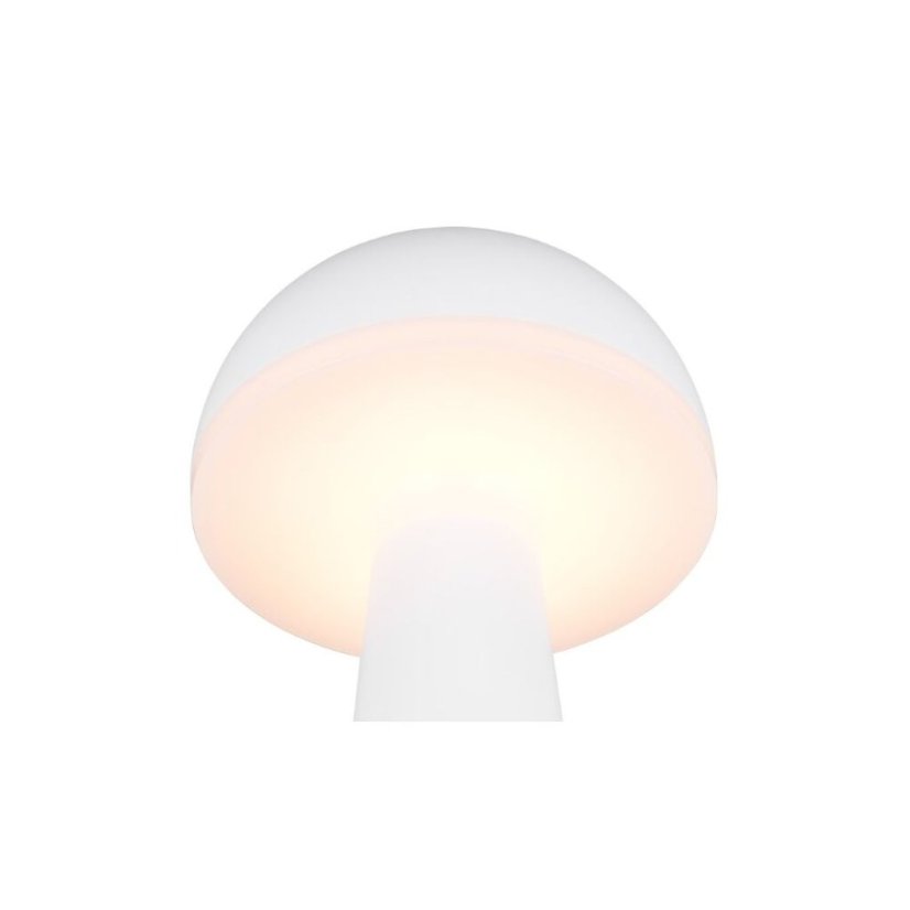 TRIO Reality R57716131 FUNGO vonkajšia stolná lampa SMD LED V310mm 2W/200lm 3000+4000+6500K IP54 biela matná, čierna, nabíjateľná batéria, USB-C port, nabíjacia stanica