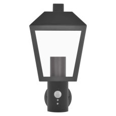 Emos ZGB040P ADENIA venkovní nástěnné svítidlo E27 198 × 150 × 298 mm  IP44 se senzorem černá