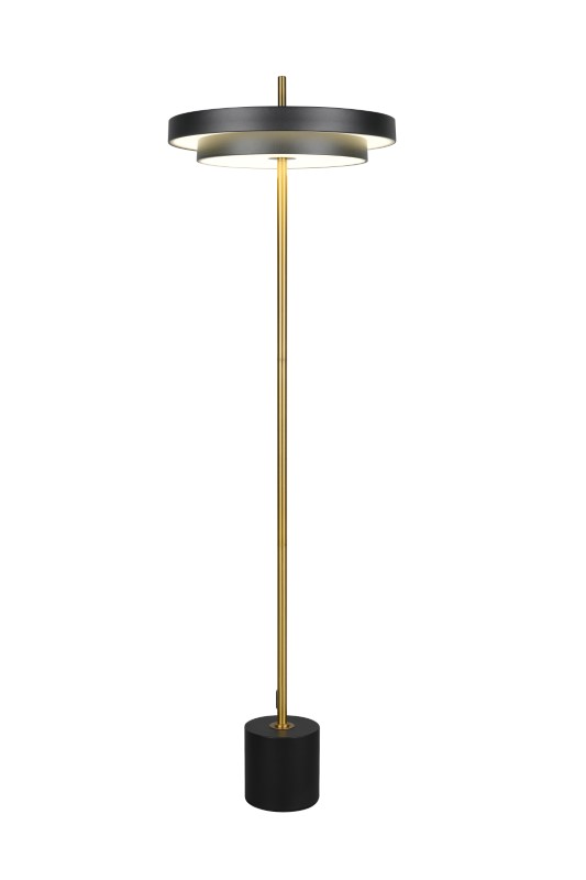 TRIO 440210180 KEATON stojacia lampa V1380mm SMD LED 21W/2400lm 2300+3000+4000K čierna, zlatá