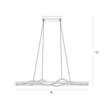 ITALUX PND-23848-30W-BK-GD Conato závěsné svítidlo LED 35W/1200lm 3000K černá, dřevo