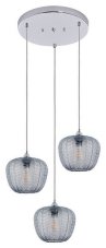 RABALUX 3178 Monet závěsné svítidlo D585mm 3xE27 chromová, kouřová