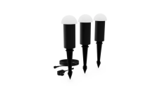 Zahradní sloupkové svítidlo LED 2700K čierna IP44 PHILIPS GardenLink Low Volt Edwina Kit 8720169386990 adaptér, balení 3 ks, kabel
