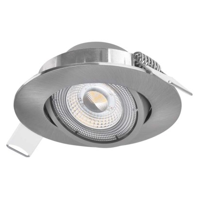 Emos ZD3221 LED SIMMI stropní vestavná bodovka kruh průměr 80 ​​× 25 mm 5W 450lm 3000K broušený nikl