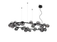 Ideal Lux 296753 PERLAGE závesné svietidlo 30xG9 čierna, dymová