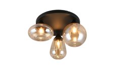 TRIO 617030313 LUMINA stropné svietidlo D485mm 3xE14 čierna, jantárová